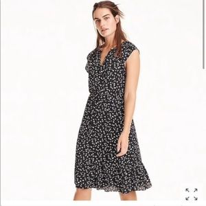 Jcrew black floral midi dress. Size small.
